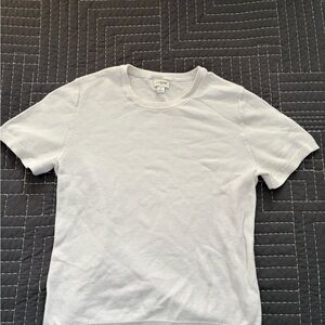 J. Crew White Short Sleeve Tee Classic Crew Neck